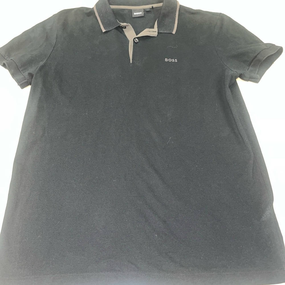 BOSS Men's Black Polo Shirt